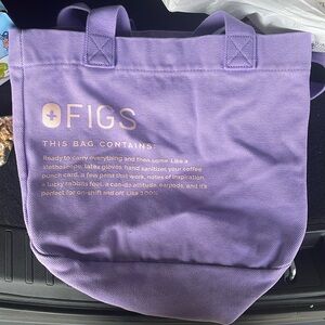 Figs Purple Tote Bag - Note Inside pocket written on as pictured
